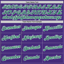 Load image into Gallery viewer, Custom Purple Kelly Green-White Authentic Throwback Basketball Jersey