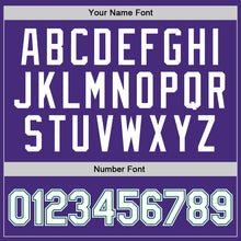 Charger l'image dans la galerie, Custom Purple White-Kelly Green Authentic Throwback Basketball Jersey