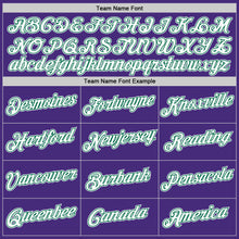 Charger l'image dans la galerie, Custom Purple White-Kelly Green Authentic Throwback Basketball Jersey