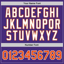 Загрузить изображение в средство просмотра галереи, Custom Purple Orange-White Authentic Throwback Basketball Jersey