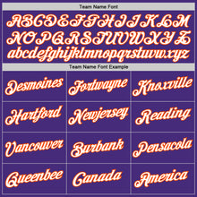 Загрузить изображение в средство просмотра галереи, Custom Purple Orange-White Authentic Throwback Basketball Jersey