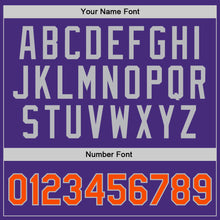 Laden Sie das Bild in den Galerie-Viewer, Custom Purple Orange-Gray Authentic Throwback Basketball Jersey