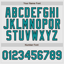 Laden Sie das Bild in den Galerie-Viewer, Custom White Black Pinstripe Teal-Black Authentic Raglan Sleeves Baseball Jersey