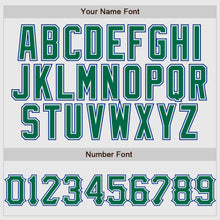 Laden Sie das Bild in den Galerie-Viewer, Custom White Royal Pinstripe Kelly Green-Royal Authentic Raglan Sleeves Baseball Jersey