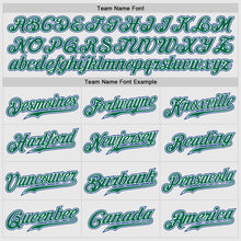 Laden Sie das Bild in den Galerie-Viewer, Custom White Royal Pinstripe Kelly Green-Royal Authentic Raglan Sleeves Baseball Jersey