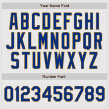 Laden Sie das Bild in den Galerie-Viewer, Custom White Royal Pinstripe Royal-Old Gold Authentic Raglan Sleeves Baseball Jersey