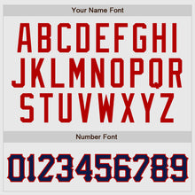 Laden Sie das Bild in den Galerie-Viewer, Custom White Red Pinstripe Navy-Red Authentic Raglan Sleeves Baseball Jersey