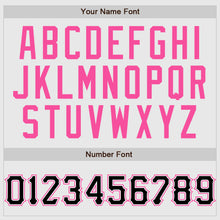 Laden Sie das Bild in den Galerie-Viewer, Custom White Pink Pinstripe Black-Pink Authentic Raglan Sleeves Baseball Jersey