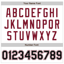 Laden Sie das Bild in den Galerie-Viewer, Custom White Black-Crimson Authentic Raglan Sleeves Baseball Jersey