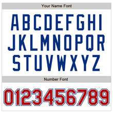 Загрузить изображение в средство просмотра галереи, Custom White Red-Royal Authentic Raglan Sleeves Baseball Jersey