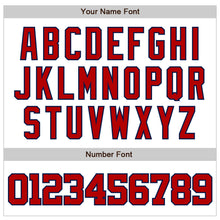 Загрузить изображение в средство просмотра галереи, Custom White Red-Navy Authentic Raglan Sleeves Baseball Jersey