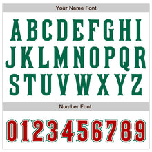 Загрузить изображение в средство просмотра галереи, Custom White Red-Kelly Green Authentic Raglan Sleeves Baseball Jersey