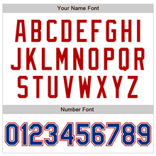 Загрузить изображение в средство просмотра галереи, Custom White Royal-Red Authentic Raglan Sleeves Baseball Jersey