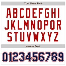 Загрузить изображение в средство просмотра галереи, Custom White Navy-Red Authentic Raglan Sleeves Baseball Jersey