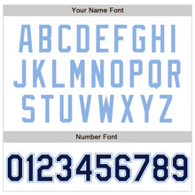 Загрузить изображение в средство просмотра галереи, Custom White Navy-Light Blue Authentic Raglan Sleeves Baseball Jersey