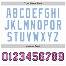 Загрузить изображение в средство просмотра галереи, Custom White Pink Black-Light Blue Authentic Raglan Sleeves Baseball Jersey