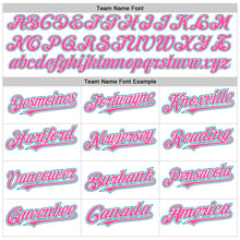 Загрузить изображение в средство просмотра галереи, Custom White Pink-Teal Authentic Raglan Sleeves Baseball Jersey