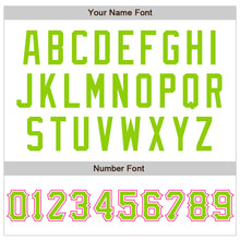 Загрузить изображение в средство просмотра галереи, Custom White Neon Green-Pink Authentic Raglan Sleeves Baseball Jersey