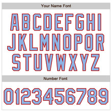 Загрузить изображение в средство просмотра галереи, Custom White Light Blue-Red Authentic Raglan Sleeves Baseball Jersey