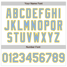 Загрузить изображение в средство просмотра галереи, Custom White Light Blue-Yellow Authentic Raglan Sleeves Baseball Jersey