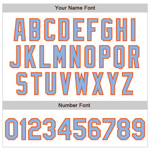 Загрузить изображение в средство просмотра галереи, Custom White Light Blue-Orange Authentic Raglan Sleeves Baseball Jersey