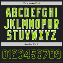 Загрузить изображение в средство просмотра галереи, Custom Black White-Neon Green Authentic Raglan Sleeves Baseball Jersey