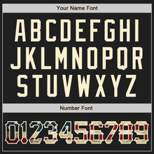 Load image into Gallery viewer, Custom Black Vintage USA Flag-Cream Authentic Raglan Sleeves Baseball Jersey