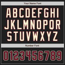 Загрузить изображение в средство просмотра галереи, Custom Black Crimson-City Cream Authentic Raglan Sleeves Baseball Jersey