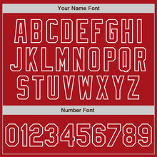 Загрузить изображение в средство просмотра галереи, Custom Red White Authentic Raglan Sleeves Baseball Jersey