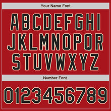 Load image into Gallery viewer, Custom Red Black-Cream Authentic Raglan Sleeves Baseball Jersey