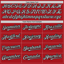 Load image into Gallery viewer, Custom Red Gray-Black Authentic Raglan Sleeves Baseball Jersey