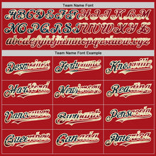 Загрузить изображение в средство просмотра галереи, Custom Red Vintage USA Flag-Cream Authentic Raglan Sleeves Baseball Jersey