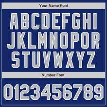 Load image into Gallery viewer, Custom Royal Gray-Navy Authentic Raglan Sleeves Baseball Jersey