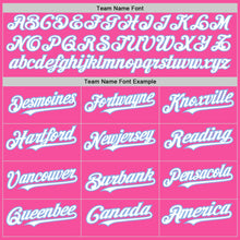 Загрузить изображение в средство просмотра галереи, Custom Pink White-Light Blue Authentic Raglan Sleeves Baseball Jersey