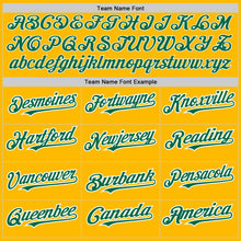 Загрузить изображение в средство просмотра галереи, Custom Gold Kelly Green-White Authentic Raglan Sleeves Baseball Jersey