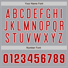 Загрузить изображение в средство просмотра галереи, Custom Gray Red-White Authentic Raglan Sleeves Baseball Jersey