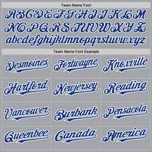 Charger l'image dans la galerie, Custom Gray Royal-White Authentic Raglan Sleeves Baseball Jersey