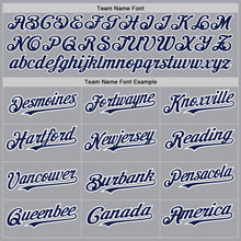 Charger l'image dans la galerie, Custom Gray Navy-White Authentic Raglan Sleeves Baseball Jersey