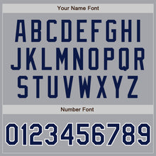 Charger l'image dans la galerie, Custom Gray Navy-White Authentic Raglan Sleeves Baseball Jersey