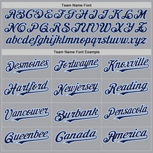 Загрузить изображение в средство просмотра галереи, Custom Gray Navy-Light Blue Authentic Raglan Sleeves Baseball Jersey