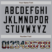 Загрузить изображение в средство просмотра галереи, Custom Gray Vintage USA Flag-Black Authentic Raglan Sleeves Baseball Jersey