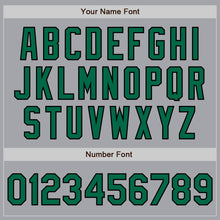 Загрузить изображение в средство просмотра галереи, Custom Gray Kelly Green-Black Authentic Raglan Sleeves Baseball Jersey