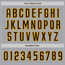 Загрузить изображение в средство просмотра галереи, Custom Gray Brown-Yellow Authentic Raglan Sleeves Baseball Jersey