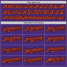 Charger l'image dans la galerie, Custom Purple Orange-Black Authentic Raglan Sleeves Baseball Jersey