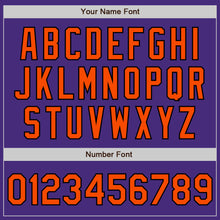 Charger l'image dans la galerie, Custom Purple Orange-Black Authentic Raglan Sleeves Baseball Jersey
