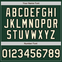 Load image into Gallery viewer, Custom Green Cream-Black Authentic Raglan Sleeves Baseball Jersey