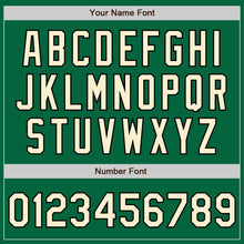 Load image into Gallery viewer, Custom Kelly Green Cream-Black Authentic Raglan Sleeves Baseball Jersey