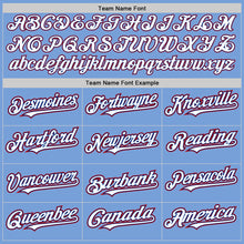Загрузить изображение в средство просмотра галереи, Custom Light Blue White Red-Royal Authentic Raglan Sleeves Baseball Jersey