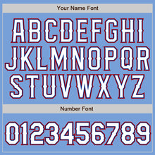 Загрузить изображение в средство просмотра галереи, Custom Light Blue White Red-Royal Authentic Raglan Sleeves Baseball Jersey