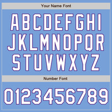 Загрузить изображение в средство просмотра галереи, Custom Light Blue White-Purple Authentic Raglan Sleeves Baseball Jersey